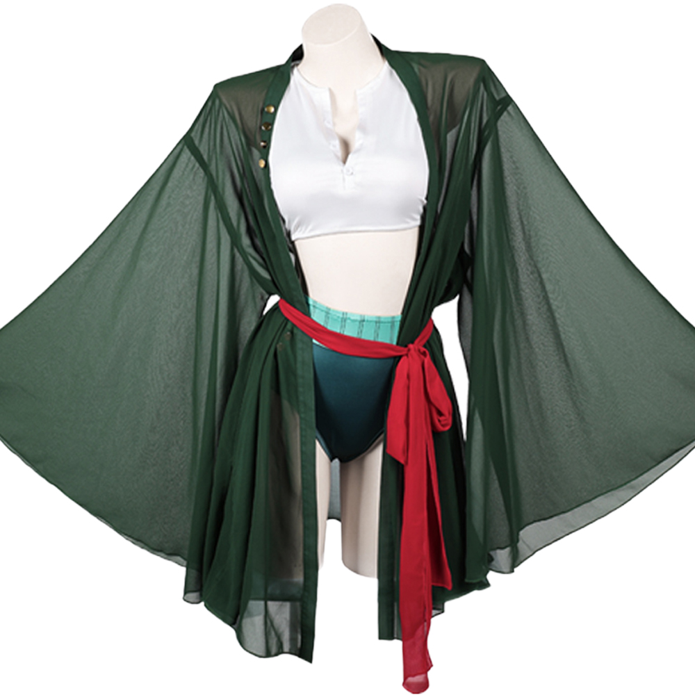Anime Zoro Cosplay Female - Piraten-Dame Roronoa von Zoro Badeanzug Cosplay