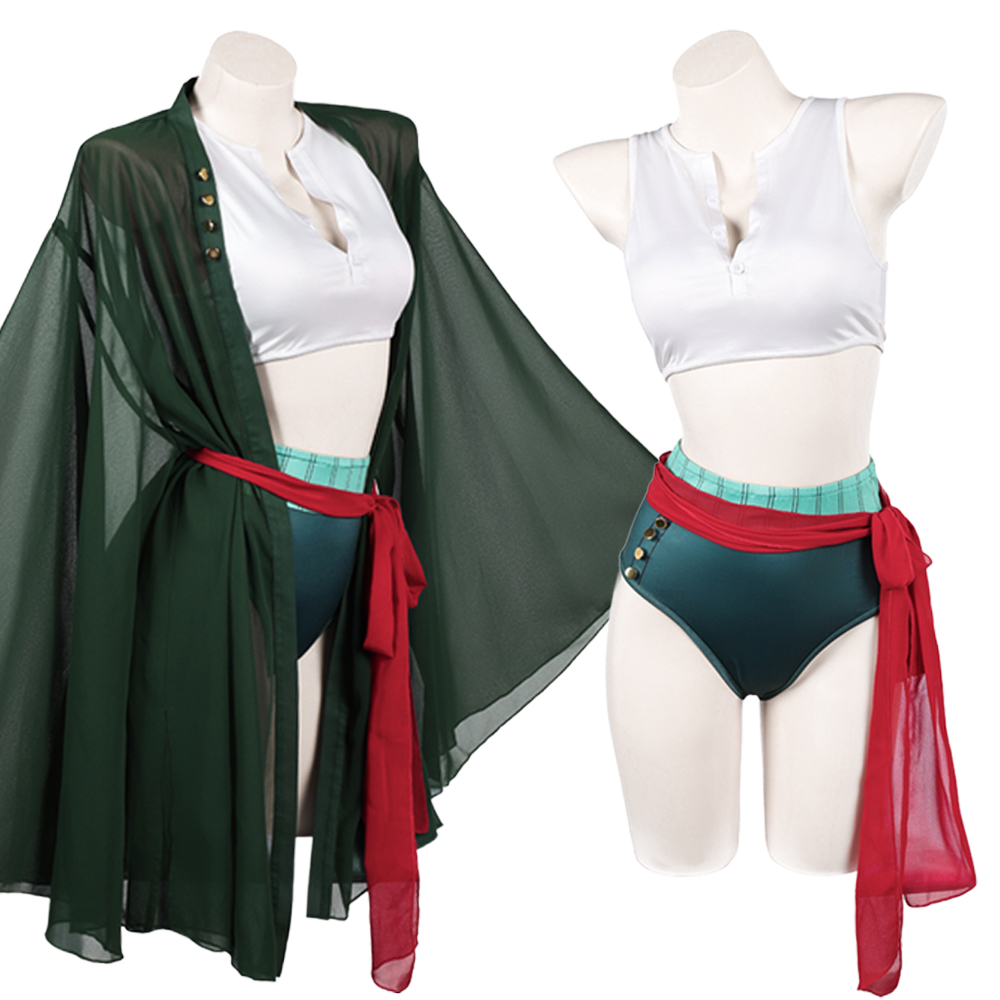 Anime Zoro Cosplay Female - Fantasia Piraten-Dame Roronoa Zoro Badeanzug Cosplay