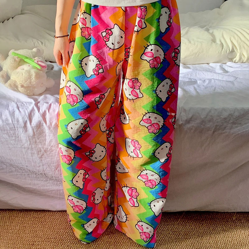 Anime & Cosplay Expo Acx 2025 - Pyjamahose Anime Kt Cat Regenbogen Dopamin-Hose