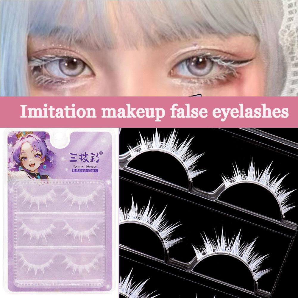Anime Cosplay Lashes - Weiße Künstliche Wimpern für Cosplay, Anime-Charaktere,