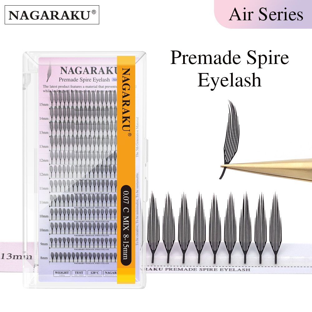 Anime Cosplay Lashes - NAGARAKU Vorgefertigte Spire-Wimpern, Anime-Effekt, weiches Plume,