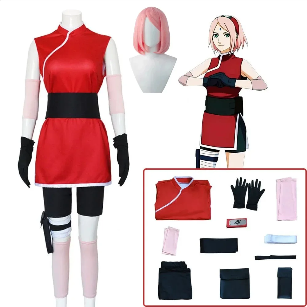 Anime Cosplay Ninja - Haruno Sakura Cosplay Anime-Kostüm Damen Mädchen