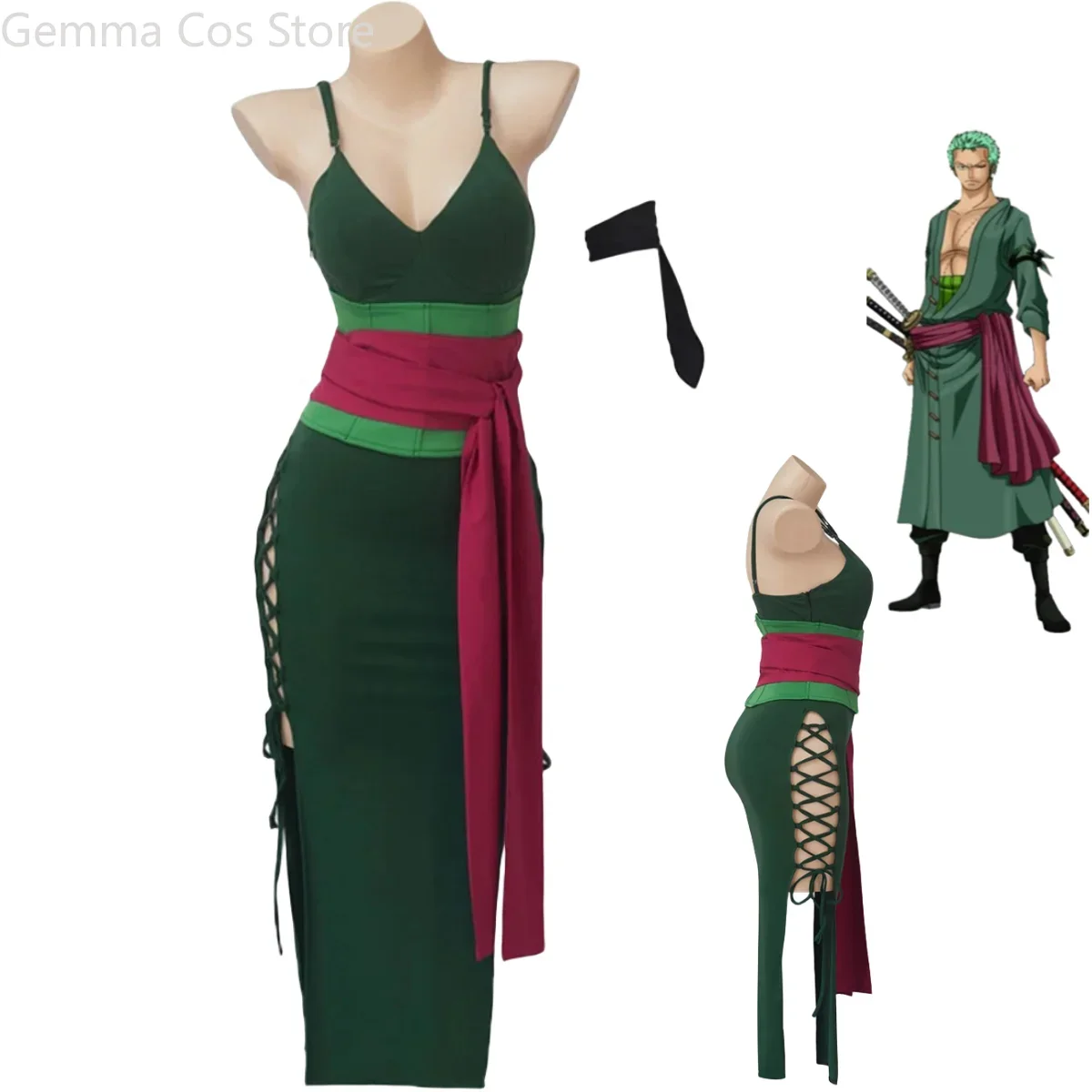 Anime Zoro Cosplay Female - Anime Roronoa Zoro Cosplay Kostüm Weibliche