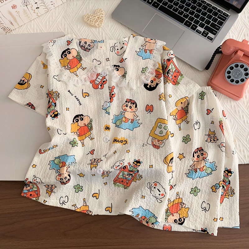 Anime Cosplay Korean Girl - Anime Sommer Crayon Shin-Chan Kinder-Pyjama-Set, koreanische