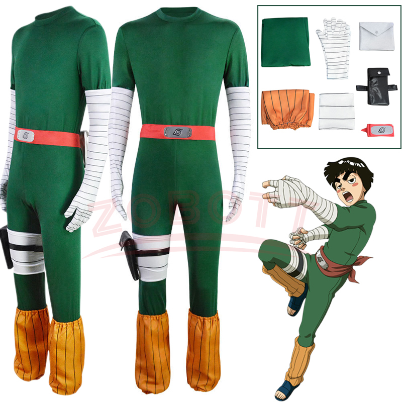 Männer Cosplay Rock Lee Kostüm – Anime Cosplay Ninja Bewertung und Preis