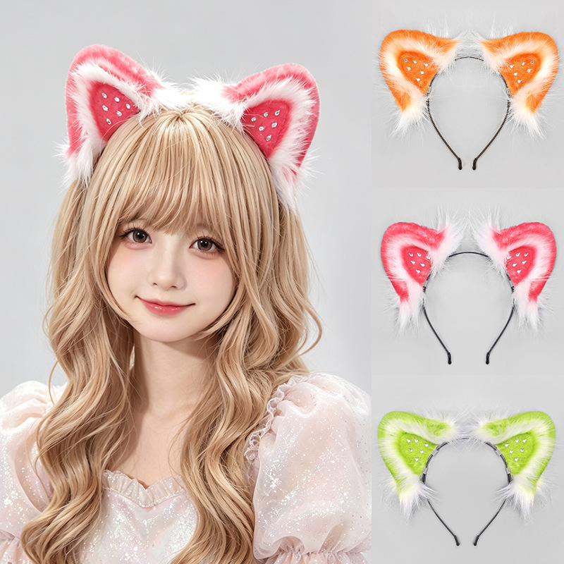 Süßes Erdbeer-Katzenohren-Haar – Cosplay Anime Expo Bewertung und Preis