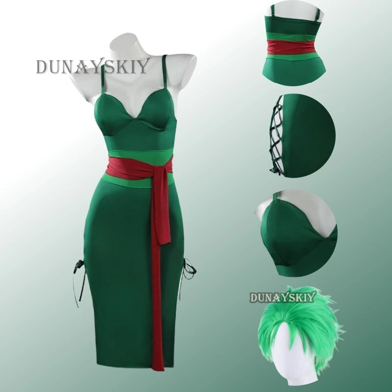 Anime Roronoa Zoro Cosplay Kos – Anime Zoro Cosplay Female Bewertung und Preis