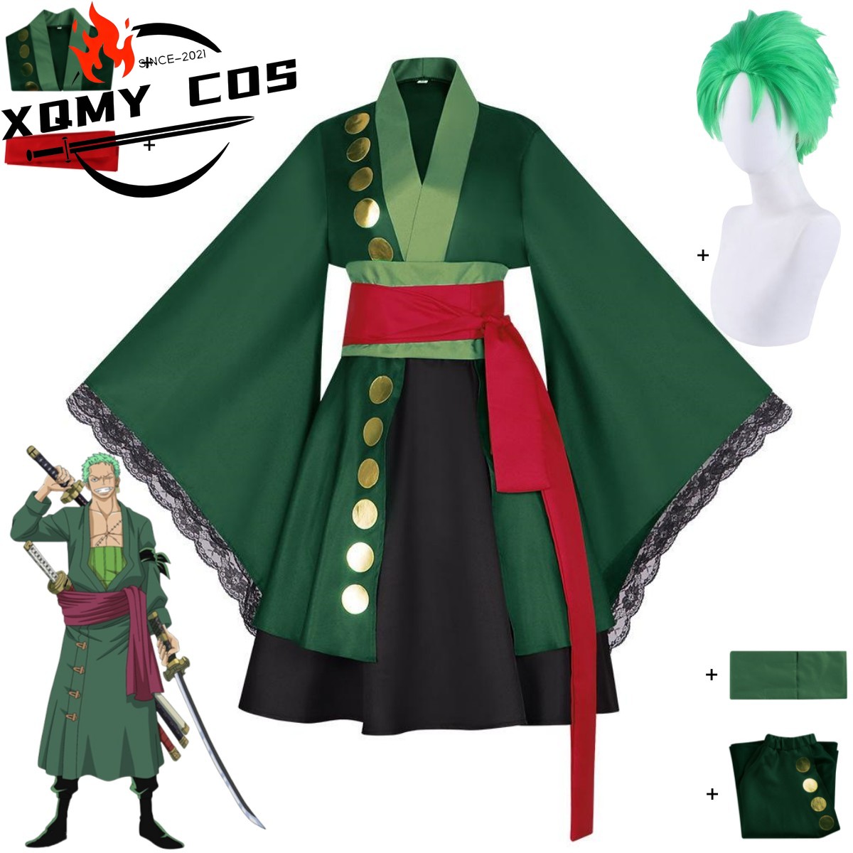 XqAnime Roronoa Zoro Cosplay K – Anime Zoro Cosplay Female Bewertung und Preis