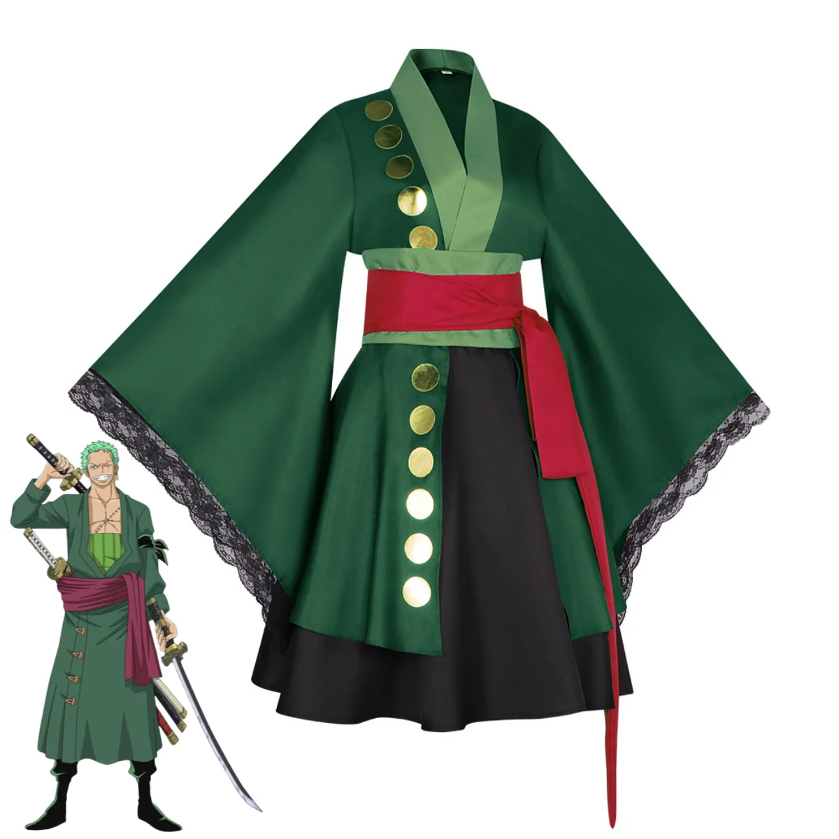 XqAnime Roronoa Zoro Cosplay K – Anime Zoro Cosplay Female Bewertung und Preis