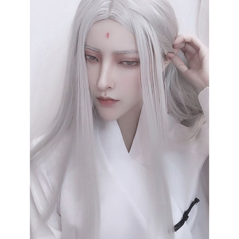 Herren Hanfu Lange Glatte Haar – Anime Cosplay Long Hair Bewertung und Preis