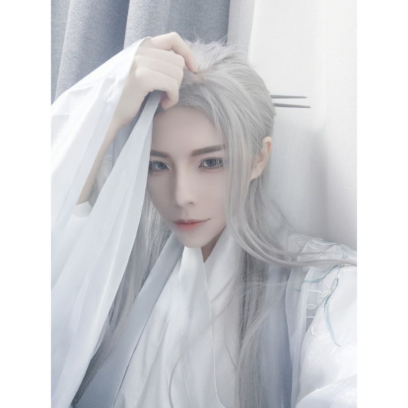Herren Hanfu Lange Glatte Haar – Anime Cosplay Long Hair Bewertung und Preis