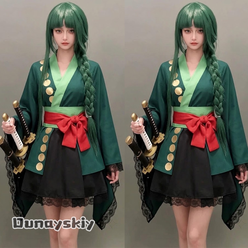 Anime Roronoa Zoro Cosplay-Kos – Anime Zoro Cosplay Female Bewertung und Preis