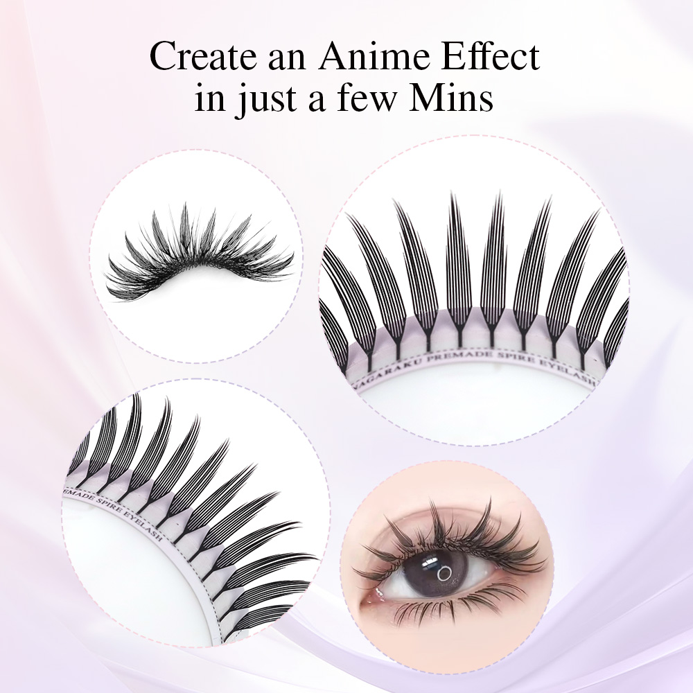 NAGARAKU Vorgefertigte Spire-W – Anime Cosplay Lashes Bewertung und Preis