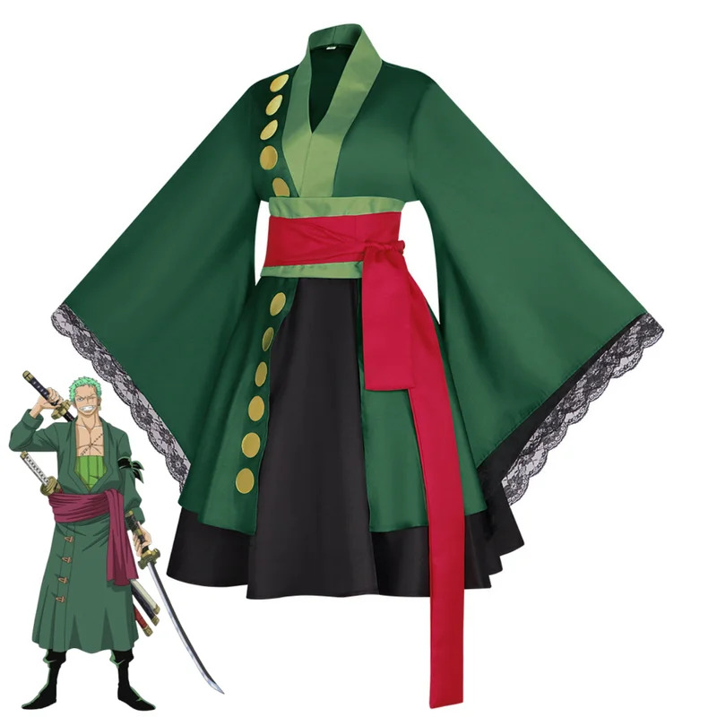 Anime Roronoa Zoro Cosplay Kos – Anime Zoro Cosplay Female Bewertung und Preis