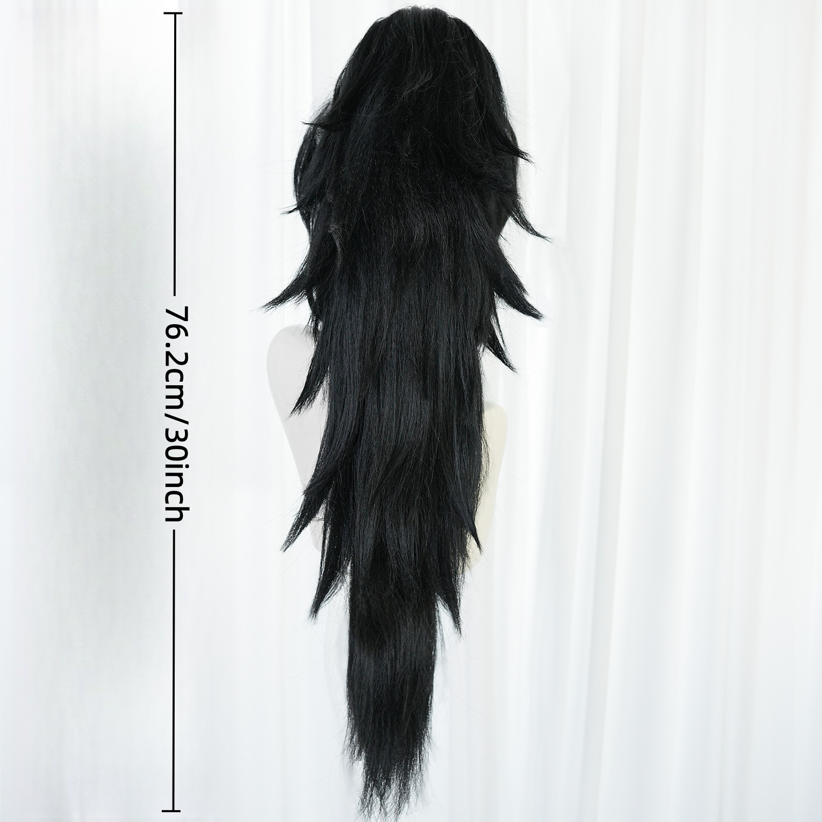Anime-Cosplay-Perücke, schwarz – Cosplay Anime Expo Bewertung und Preis
