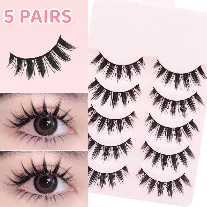 DINGSEN 5 Paar Manga-Wimpern,  – Anime Cosplay Lashes Bewertung und Preis