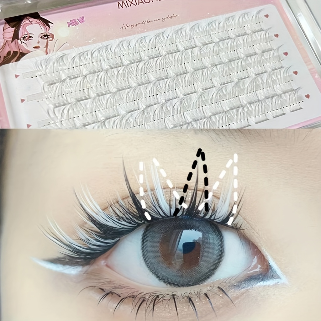 Mixiaohe Bunte Wimpern 60 Clus – Anime Cosplay Lashes Bewertung und Preis