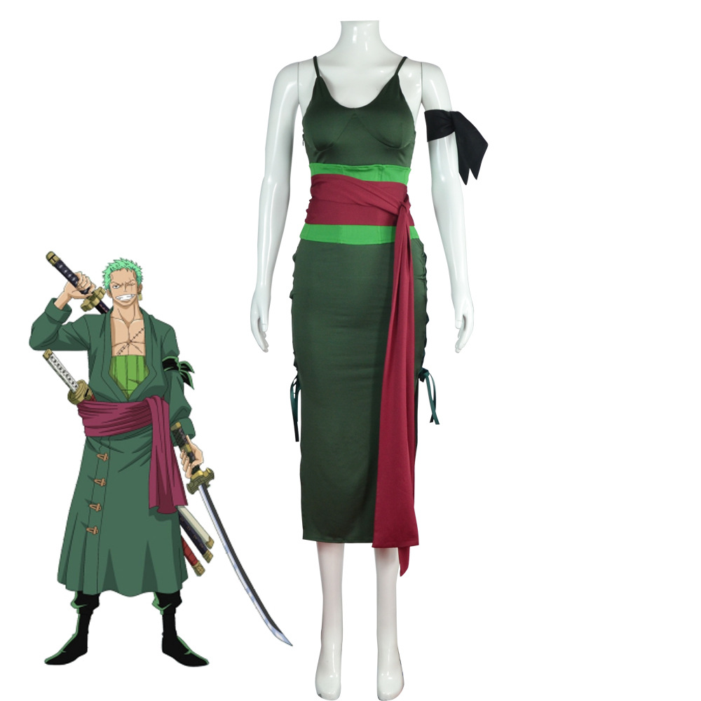 Anime Roronoa Zoro Cosplay Kos – Anime Zoro Cosplay Female Bewertung und Preis